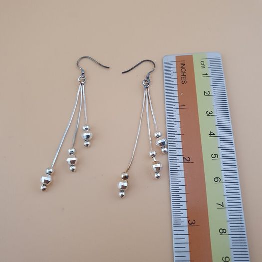 Classic Sterling Silver Multi-Strand Dangle Earrings