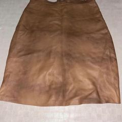 Brown Leather Skirt