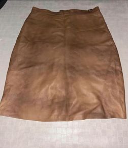 Brown Leather Skirt