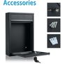 Boxes Wall Mounted Waterproof, Steel Mail Box with 2 Keys, Lockable Weatherproof Large Letter Lostal Boxes for Outside or Door Image 4