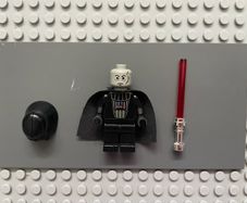 lego Star Wars sw0004 Darth Vader minifigure- Light Gray Head, Dark Gray Torso Armor with Silver Chest Panel