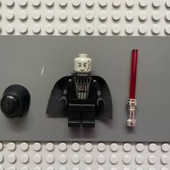 lego Star Wars sw0004 Darth Vader minifigure- Light Gray Head, Dark Gray Torso Armor with Silver Chest Panel