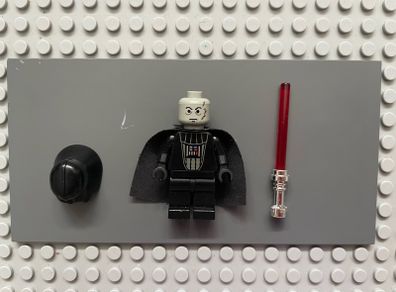 lego Star Wars sw0004 Darth Vader minifigure- Light Gray Head, Dark Gray Torso Armor with Silver Chest Panel