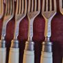 COLLECTOR'S PIECE - Antique Georgian Sterling Silver & Bone Handled Cutlery Set, Sheffield 1824 Image 4