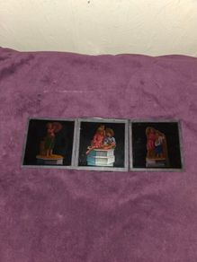 3 Antique Magic Lantern Glass Slides