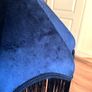 Lampshade NAVY Fringed Velvet Lamp Shade Image 2