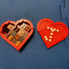 Lego valentines day Gift love heart chocolate box