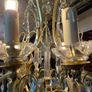 Crystal and Brass Large French Style Chandelier. Image 3