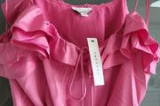 TOPSHOP pink ruffle cami Sz 14 - Bnwt Rrp 40