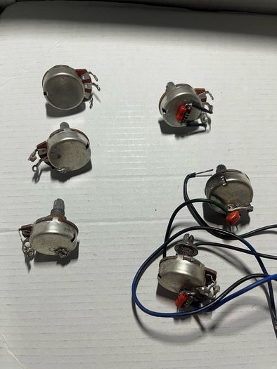 Electric Guitar acoustic various parts fender Stratocaster telecaster squier Ibanez esp Gibson  Jackson emg active cable Potentiometer A 500 K B 500 K volume tone switch socket 2 way mini toggle switch craft input jack neck plate nut saddle tuners machine