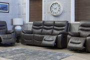 NEW 3+1+1 Grey Leather Sofa Set