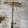 Pair of Tall Adjustable Brass Planters  Display Stands Vintage Edwardian Style Pedestals Image 3