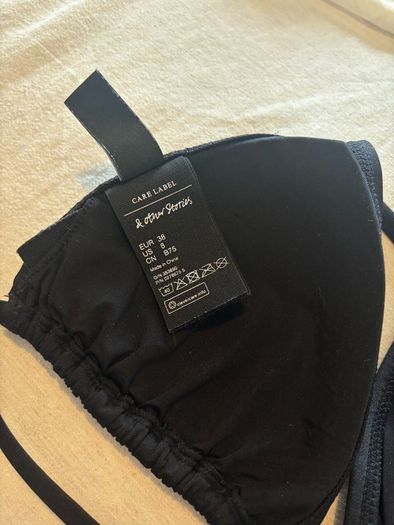 & other stories black bikini top size EU 38