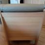 Solid Beech and Leather Armchair Image 7