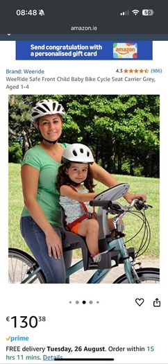 WeeRide front child bike seat