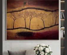 Hudge 3D Texture Abstract Landscape Art 125/90cm
