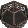 Rustic Fire Pit with Poker 76 cm XXL Steel Image 6