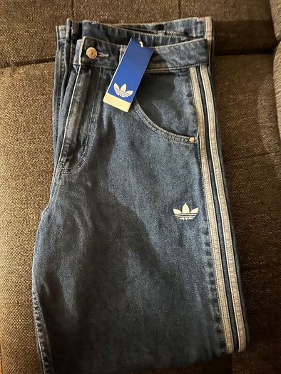 Adidas blue jeans