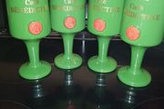 Set of four cafe benedictine glasses