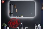 NEW SALE | 800 x 500mm Backlit LED Illuminated Bathroom Mirror with Light Sensor + Demister