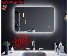 NEW SALE | 800 x 500mm Backlit LED Illuminated Bathroom Mirror with Light Sensor + Demister