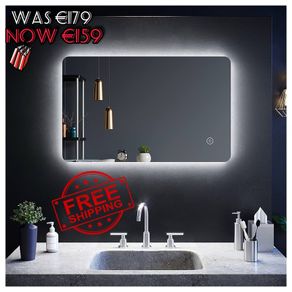 NEW SALE | 800 x 500mm Backlit LED Illuminated Bathroom Mirror with Light Sensor + Demister