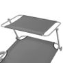 Sun Lounger with Canopy Steel Grey Image 5