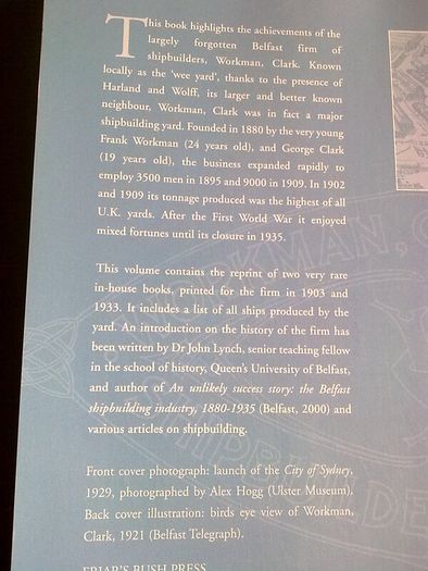 Forgotten Shipbuilders of Belfast Workman, Clark 1880-1935 Ireland
