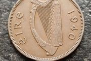 1940 Ireland Half Penny "Leat Pingin"