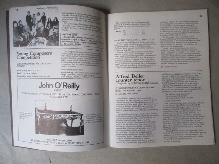 Dublin Arts Festival '74 Programme
