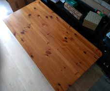 Solid Pine Coffee Table with Storage Shelf