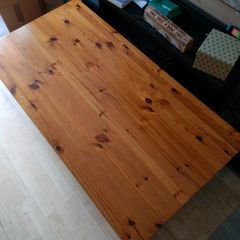 Solid Pine Coffee Table with Storage Shelf