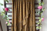 Bnwot fransa mustard/olive pattern shirt size small wrap effect frilled detail