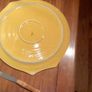 Vintage French Cheese server, plate, bone knife Image 5