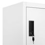 Locker Cabinet White 90x45x180 cm Steel Image 3