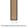 Jute Herringbone Runner with black boarder Image 6