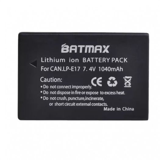 LP-E17 Battery for Canon - 1040mAh 7.4V Lithium-Ion Rechargeable Camera Battery