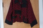 Neslay Red/Black  Box Jacket. S .18.   New- No Tag.