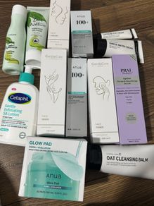 Oriflame, inkey list, gentle care, cetaphil, anua, prai beauty