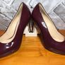 Hogl Ladies Court Shoes Maroon Patent Leather UK4 High Heels EUR37   S-E Image 6