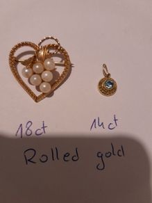 18ct and 14ct rolled gold, full halmarks