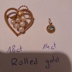 18ct and 14ct rolled gold, full halmarks