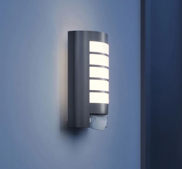 STEINEL L 12 S sensor outdoor wall light, grey
