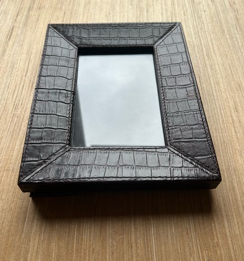 Faux Alligator/Crocodile Table Top Picture Frame