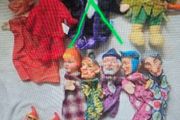 Collection of vintage hand puppets - various characters