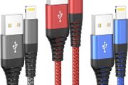 NEW SALE | iPhone Charger Cable, Lightning Cable 3Pack 6FT/1.8M iPhone Charger Braided Long iPhone USB Fast Charging Cable