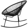 Outdoor Rocking Chair Black Poly Rattan Image 3