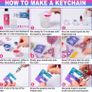 Epoxy Resin Kits for Beginners, 192 Pcs Letter Number Resin Moulds Silicone Keyring Making Kit, with 400ml Clear Resin, Resin Accessories/Pigment/Glitter Sequin/Gold Leaf/Keychain Tassels (FREE POSTAGE) Image 3