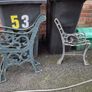 iron cast garden bench sides Image 7