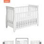 Babymore Eva Sleigh Cot Bed and Mattress Like New Image 5